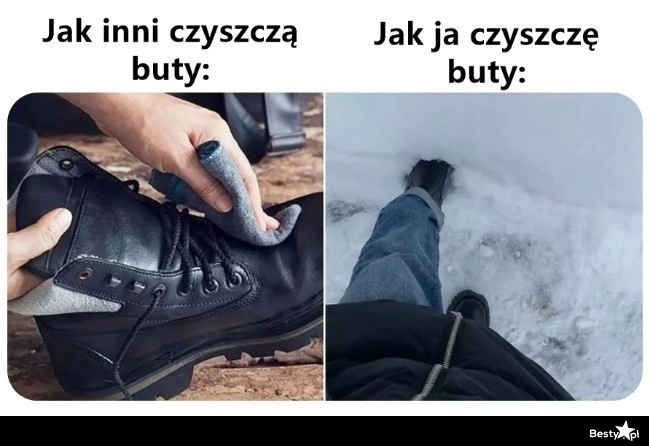 
    Czyszczenie butów w zimie 