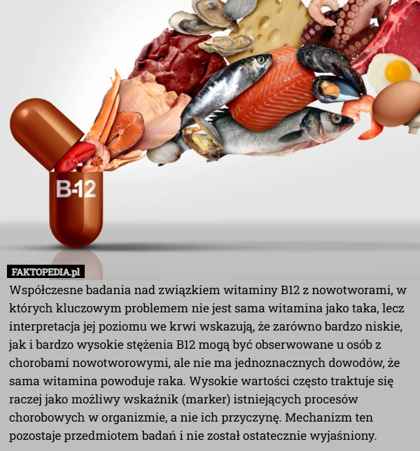
    Współczesne badania nad związkiem witaminy B12 z nowotworami, w których