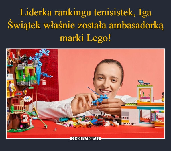 
    Liderka rankingu tenisistek, Iga Świątek właśnie została ambasadorką marki Lego!