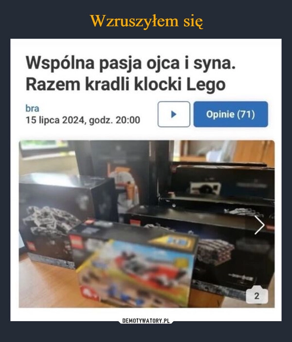 
    Wzruszyłem się