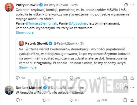 
    Matecki z dystansem