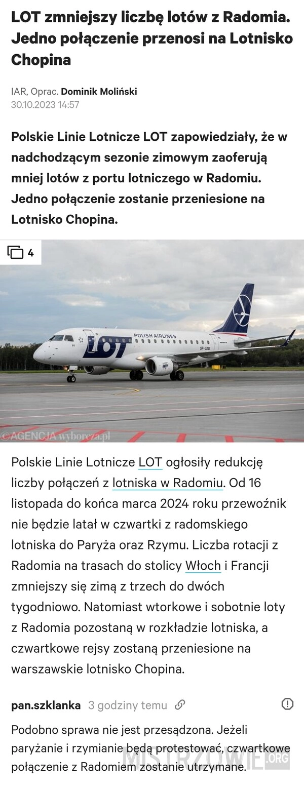 
    Połączenie lotnicze