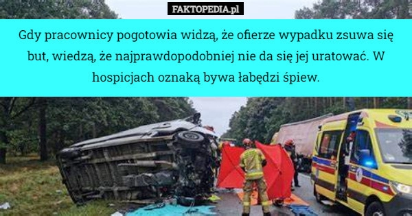 
    Gdy pracownicy pogotowia widzą, że ofierze wypadku zsuwa się but, wiedzą,