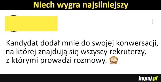 
    Niech wygra najsilniejszy