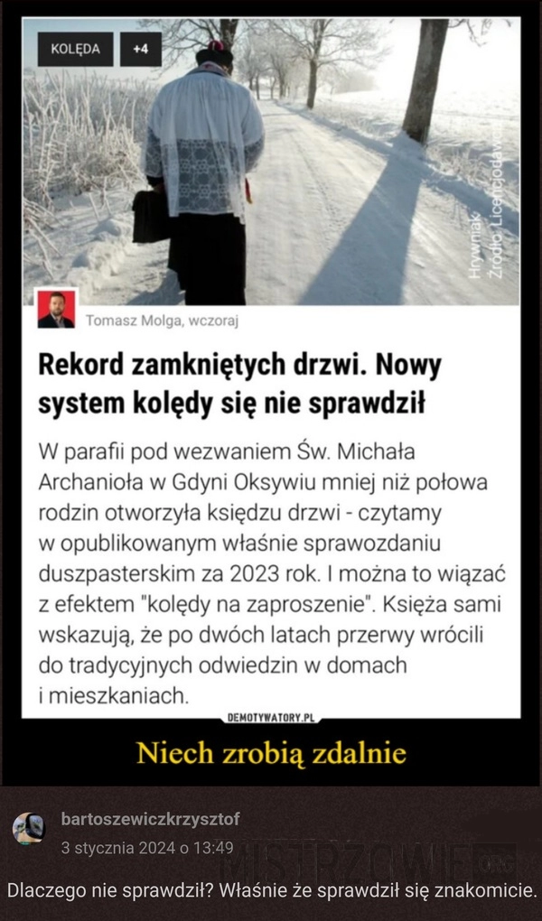 
    Nowy system kolędy