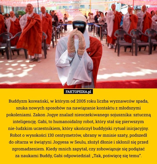 Buddyzm koreański, w którym od 2005 roku liczba wyznawców spada, szuka nowych