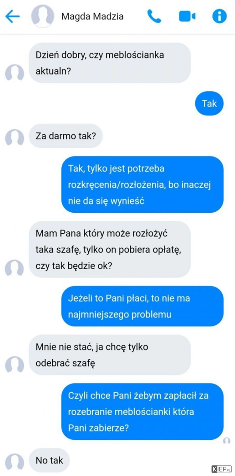 
    Meblościanka za darmochę