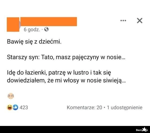 
    Pajęczyny w nosie 