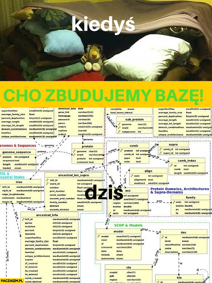 
    Kiedyś chodź zbudujemy bazę dziś tabele SQL