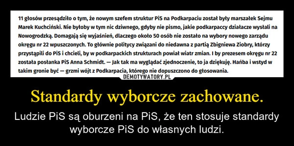 
    Standardy wyborcze zachowane.