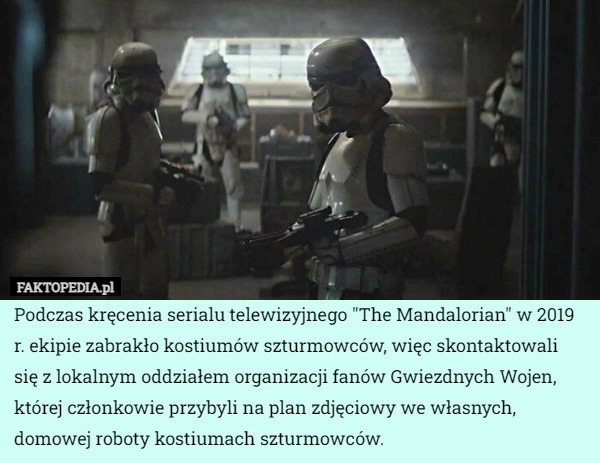 
    Podczas kręcenia serialu telewizyjnego "The Mandalorian" w 2019