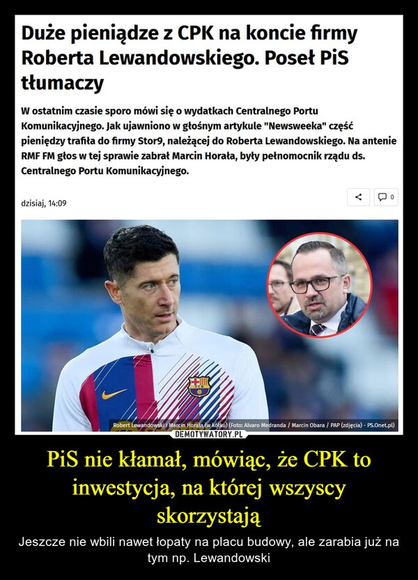 
    PiS nie kłamał, mówiąc, że CPK to inwestycja, na której wszyscy skorzystają