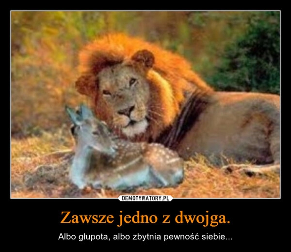 
    Zawsze jedno z dwojga.