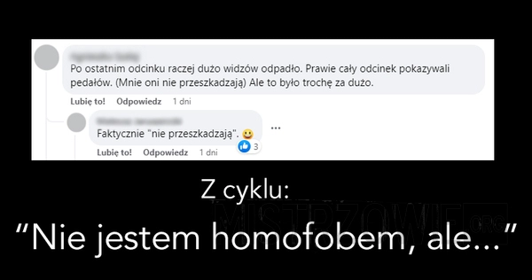 
    Nie jestem homofobem, ale