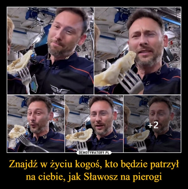 
    Znajdź w życiu kogoś, kto będzie patrzył na ciebie, jak Sławosz na pierogi