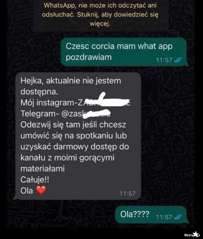 
    Córeczka na WhatsApp 