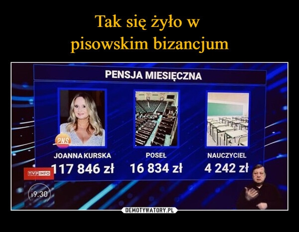 
    Tak się żyło w 
pisowskim bizancjum