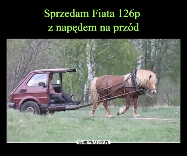 
    Sprzedam Fiata 126p 
z napędem na przód