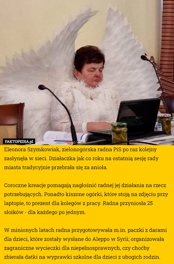 
    
			Eleonora Szymkowiak, zielonogórska radna PiS po raz kolejny zasłynęła w					