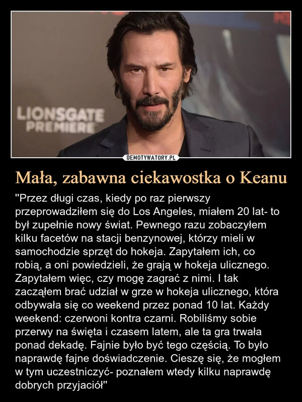 
    Mała, zabawna ciekawostka o Keanu