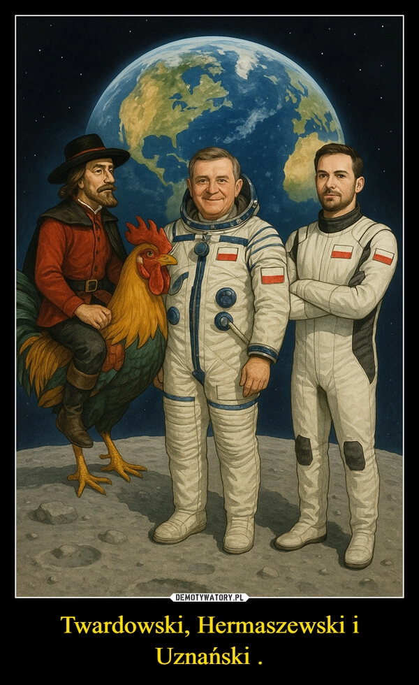 
    Twardowski, Hermaszewski i Uznański .