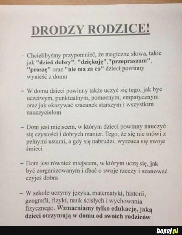 
    I wyobrazcie sobie, ze niektorym rodzicom sie to nie spodobalo... Dzisiajsze spoleczenstow nie przestaje zaskakiwac...