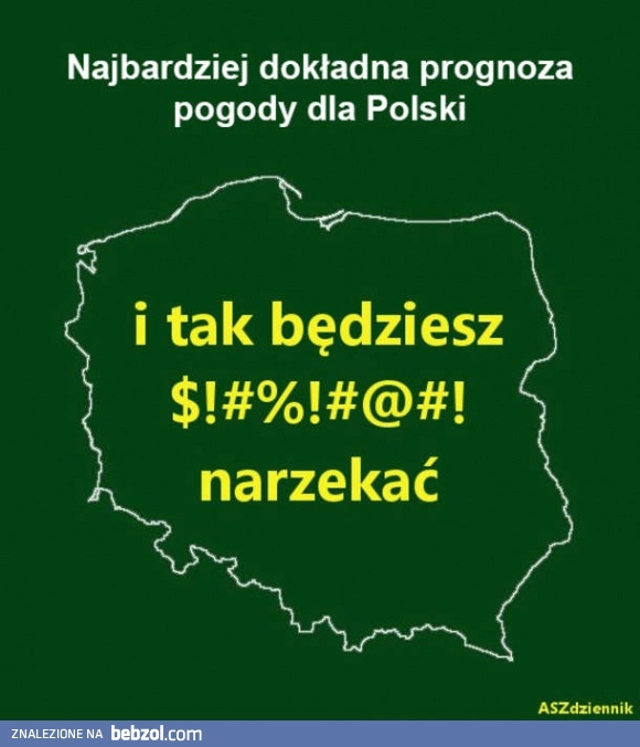 
    Dokładna prognoza dla Polski