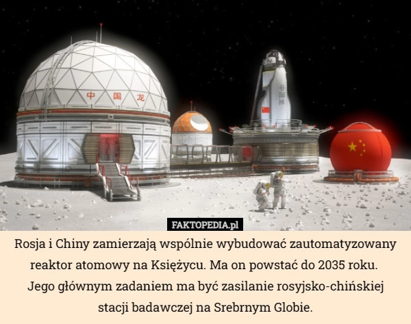 
    Rosja i Chiny zamierzają wspólnie wybudować zautomatyzowany reaktor atomowy...