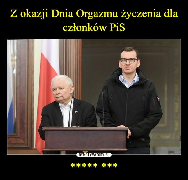 
    Z okazji Dnia Orgazmu życzenia dla członków PiS ***** ***