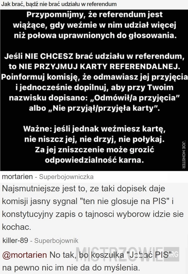 
    Jak brać, bądź nie brać udziału w referendum