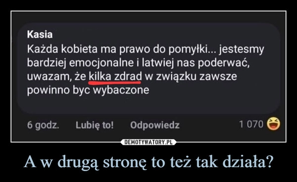 
    A w drugą stronę to też tak działa?