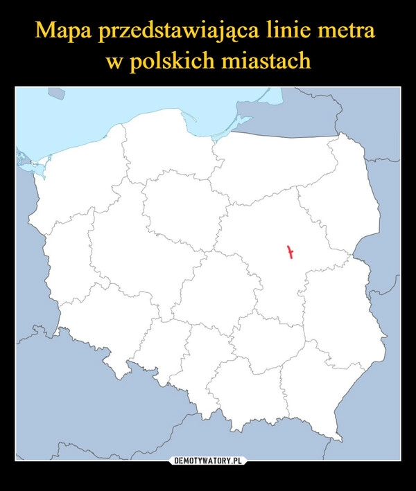 
    
Mapa przedstawiająca linie metra
w polskich miastach 