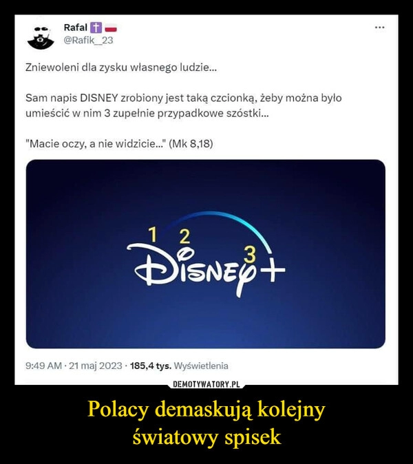 
    Polacy demaskują kolejny
światowy spisek