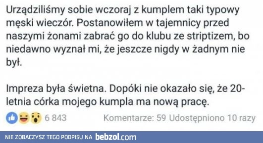 
    Męski wieczór 