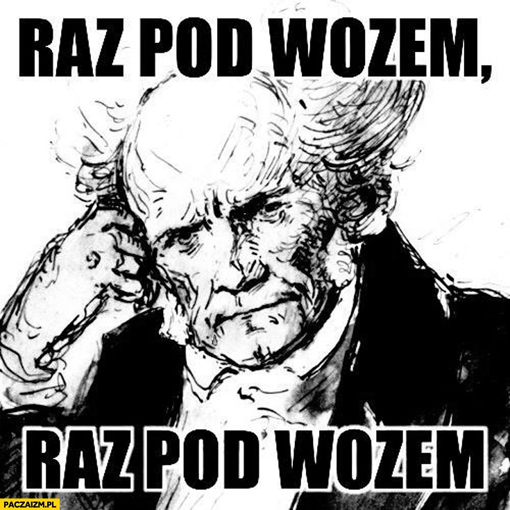 
    Raz pod wozem raz pod wozem Schopenhauer