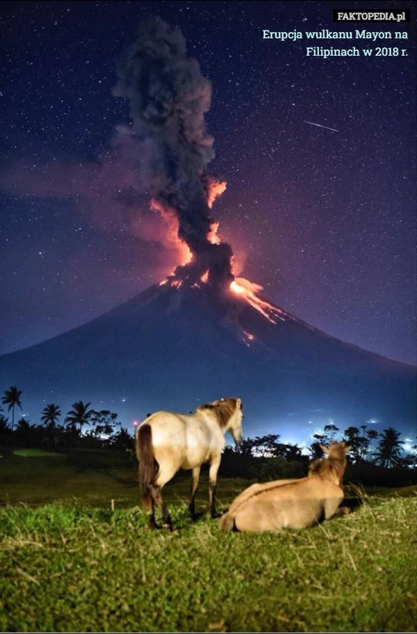 
    Erupcja wulkanu Mayon na Filipinach w 2018 r.