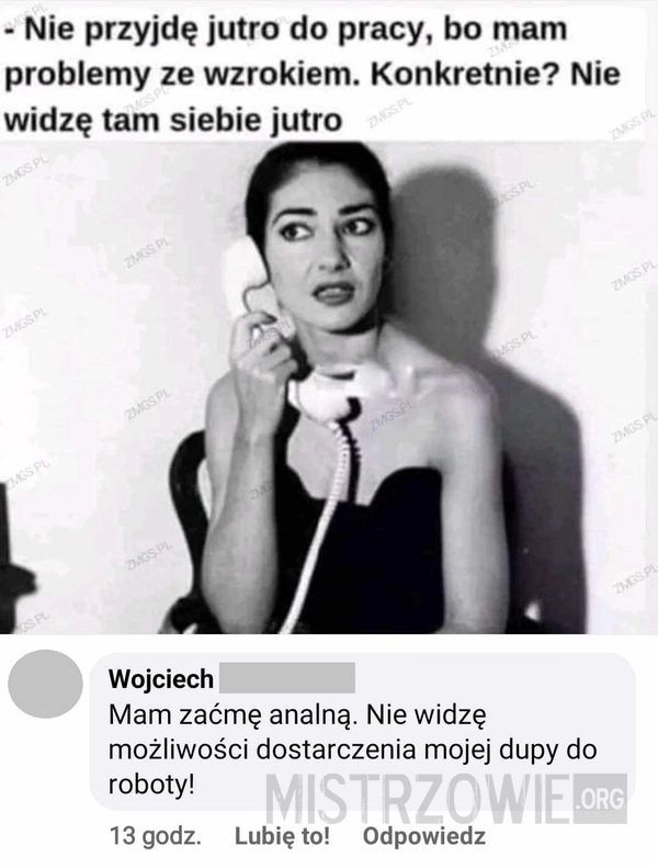 
    Nie pójście do pracy