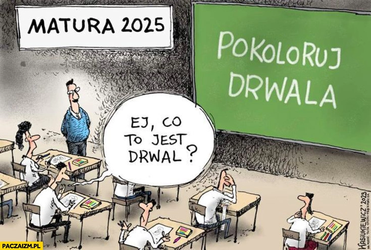 
    Matura 2025: pokoloruj drwala, ej co to jest drwal?