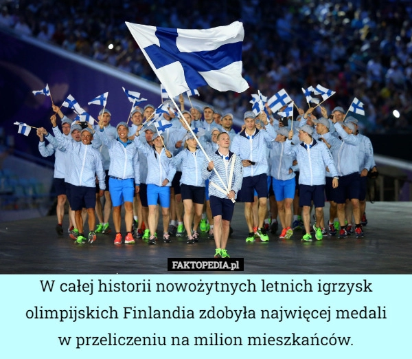 
    W całej historii nowożytnych letnich igrzysk olimpijskich Finlandia zdobyła