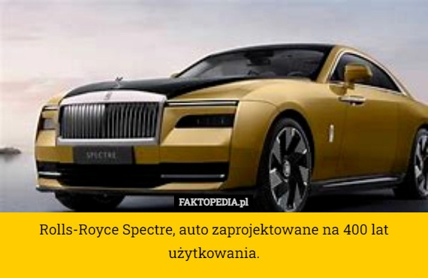 
    Rolls-Royce Spectre, auto zaprojektowane na 400 lat użytkowania.