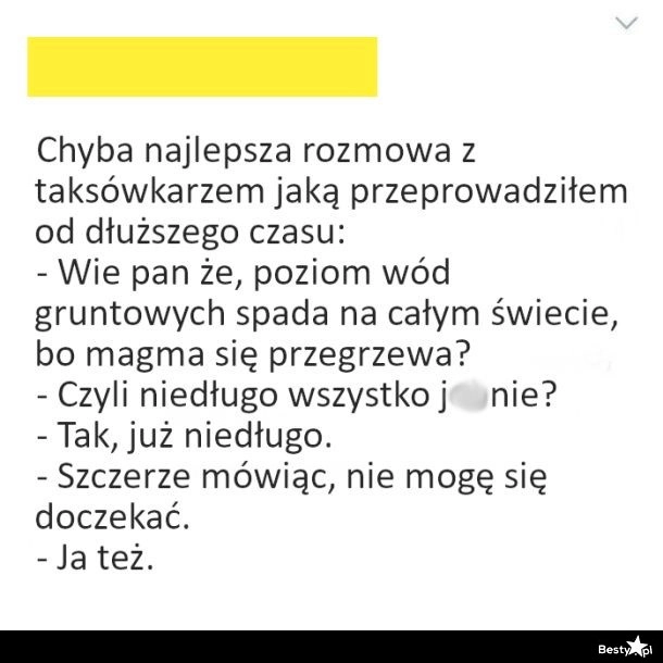 
    Najlepsza rozmowa z taksówkarzem 