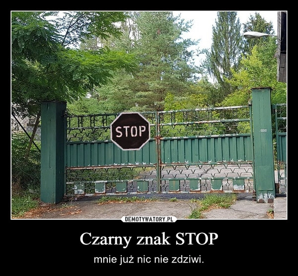 
    Czarny znak STOP