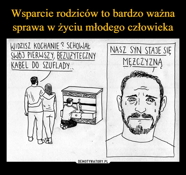 
    Wsparcie rodziców to bardzo ważna sprawa w życiu młodego człowieka