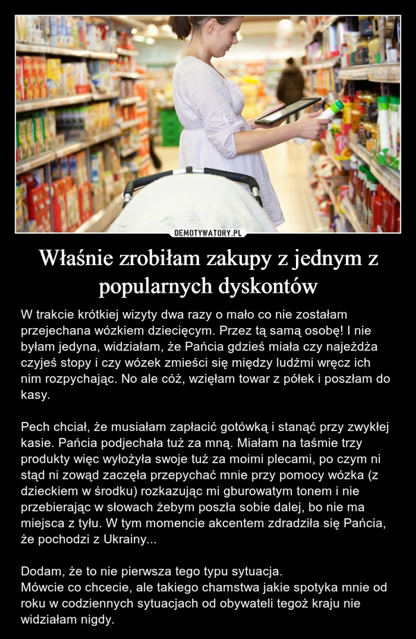 
    Właśnie zrobiłam zakupy z jednym z popularnych dyskontów