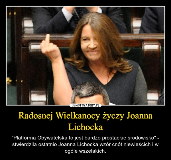 
    Radosnej Wielkanocy życzy Joanna Lichocka