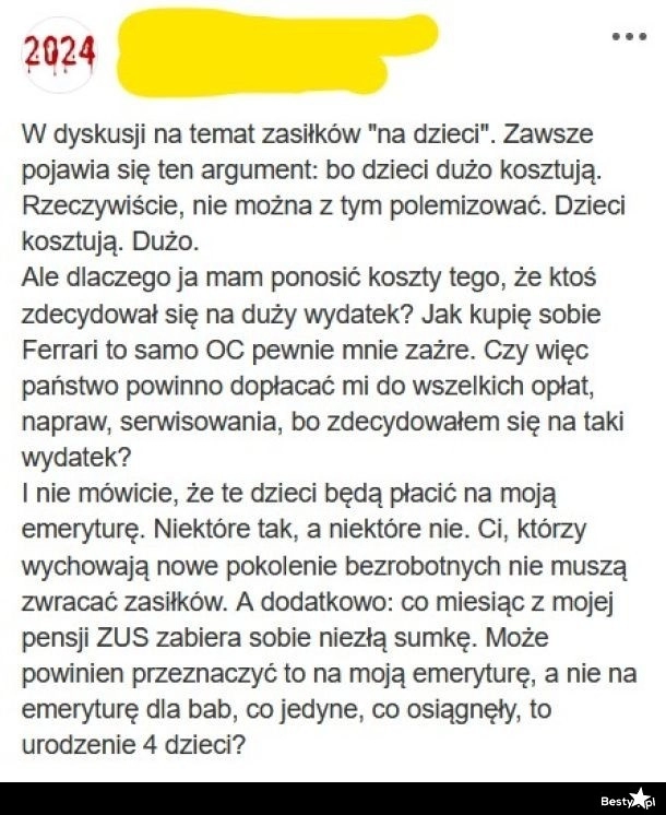 
    Zasiłki na dzieci 