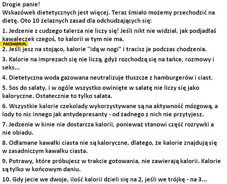 
    10 zasad dietetycznych dla kobiet