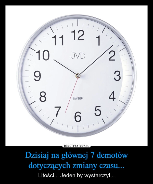 
    Dzisiaj na głównej 7 demotów dotyczących zmiany czasu...