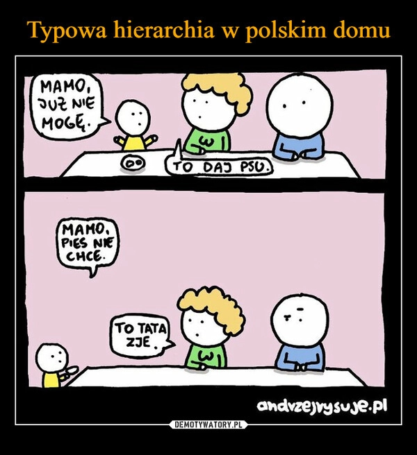 
    Typowa hierarchia w polskim domu