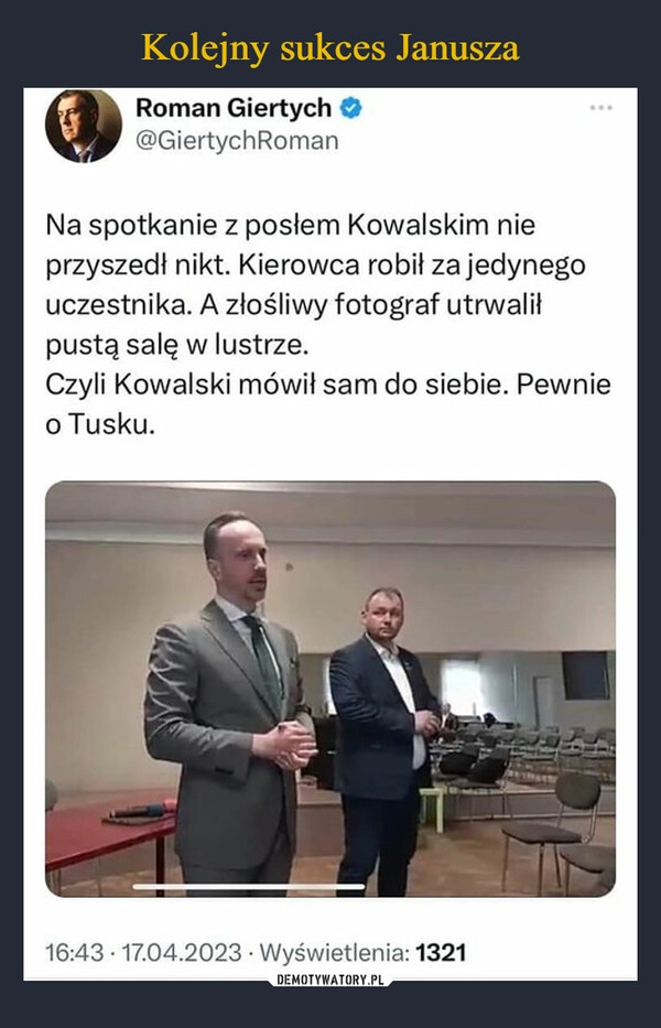 
    Kolejny sukces Janusza